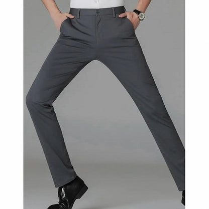 Slim Fit Flat Front Dress Pants