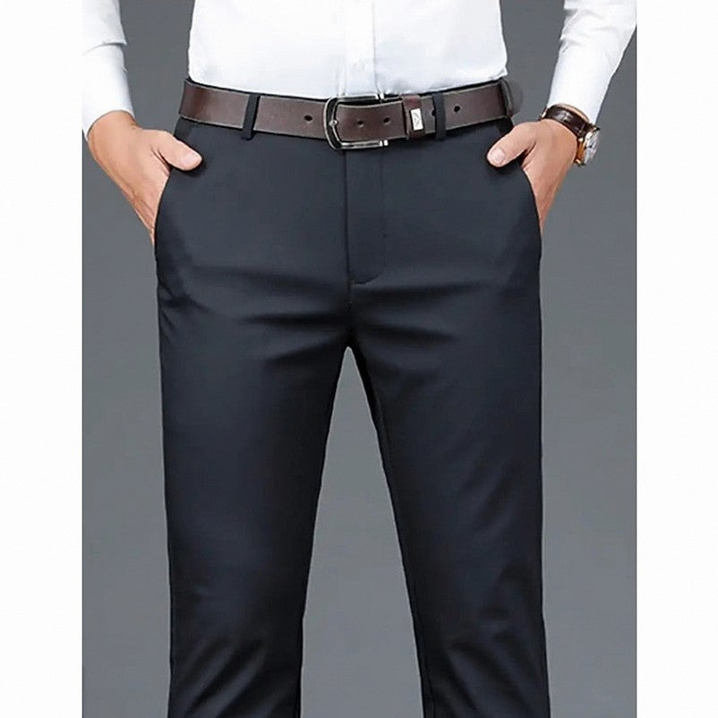Slim Fit Flat Front Dress Pants