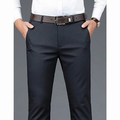 Slim Fit Flat Front Dress Pants
