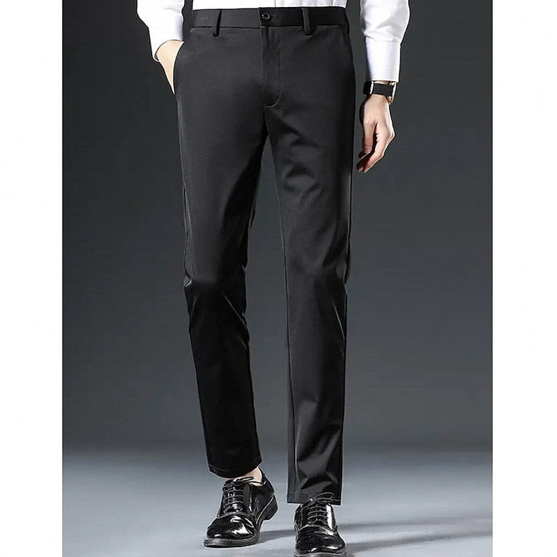 Slim Fit Flat Front Dress Pants