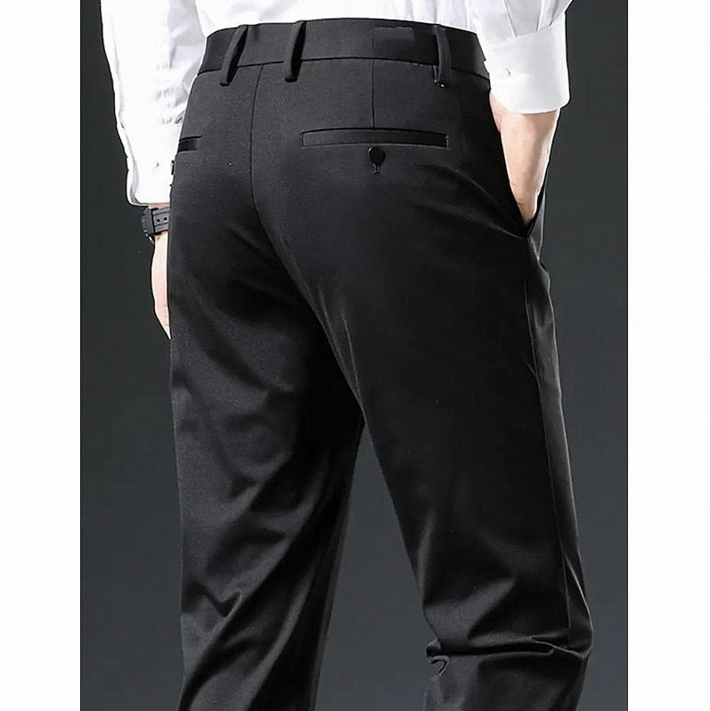 Slim Fit Flat Front Dress Pants