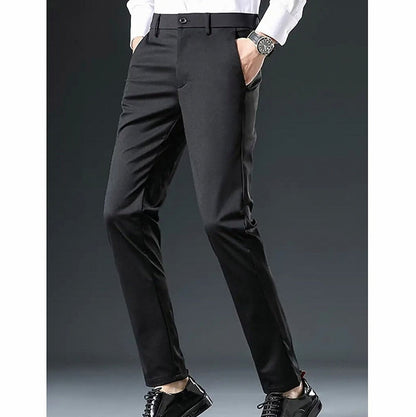 Slim Fit Flat Front Dress Pants