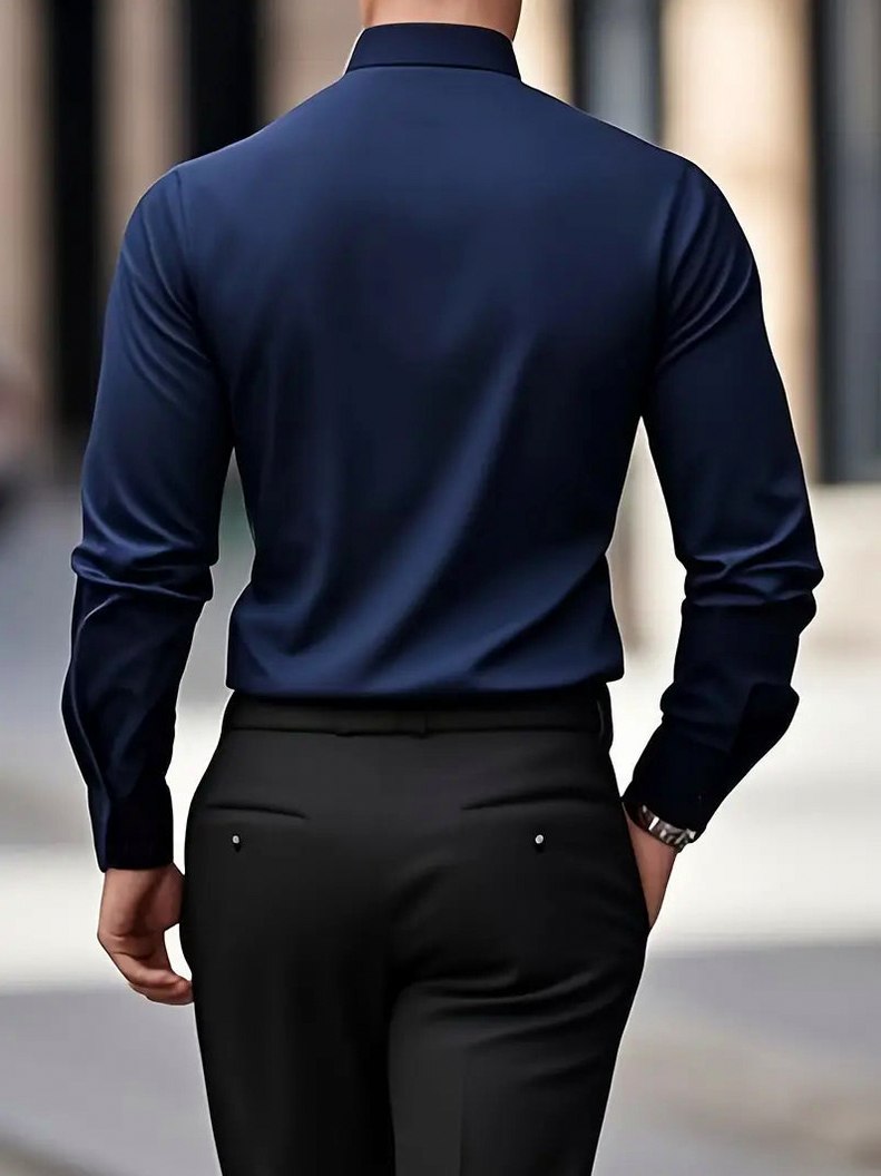 Slim Fit Long Sleeve Dress Shirt