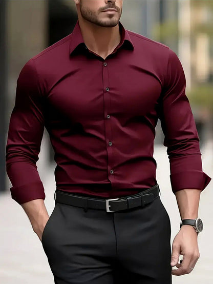 Slim Fit Long Sleeve Dress Shirt