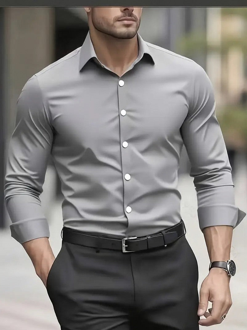 Slim Fit Long Sleeve Dress Shirt