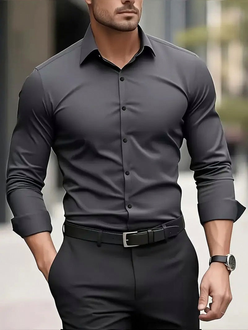Slim Fit Long Sleeve Dress Shirt