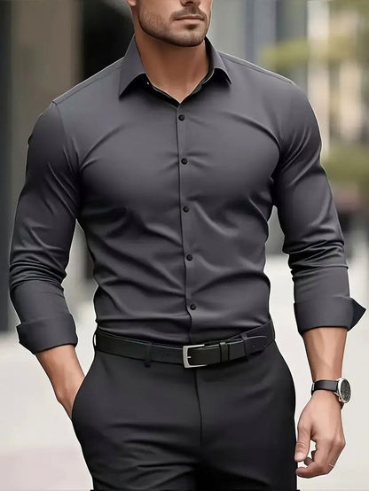 Slim Fit Long Sleeve Dress Shirt