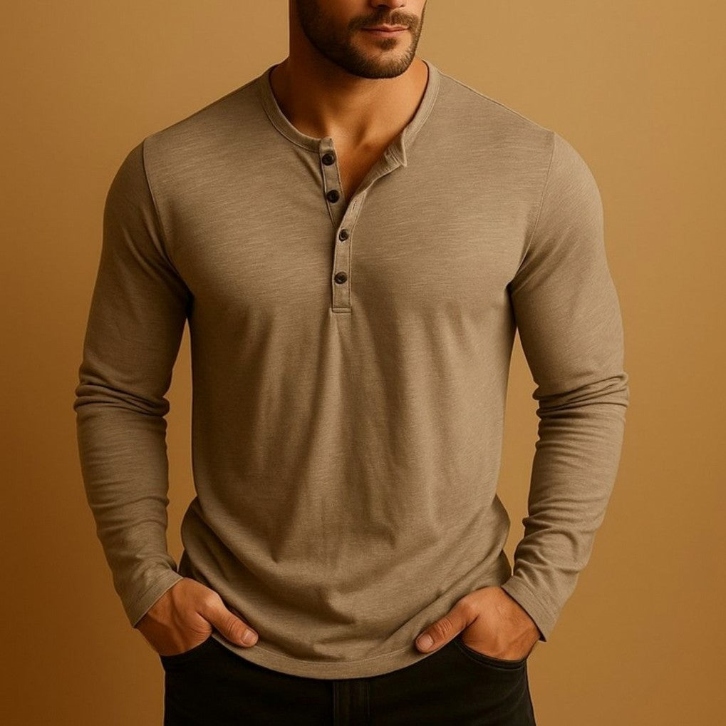 Slim Fit Long Sleeve Henley