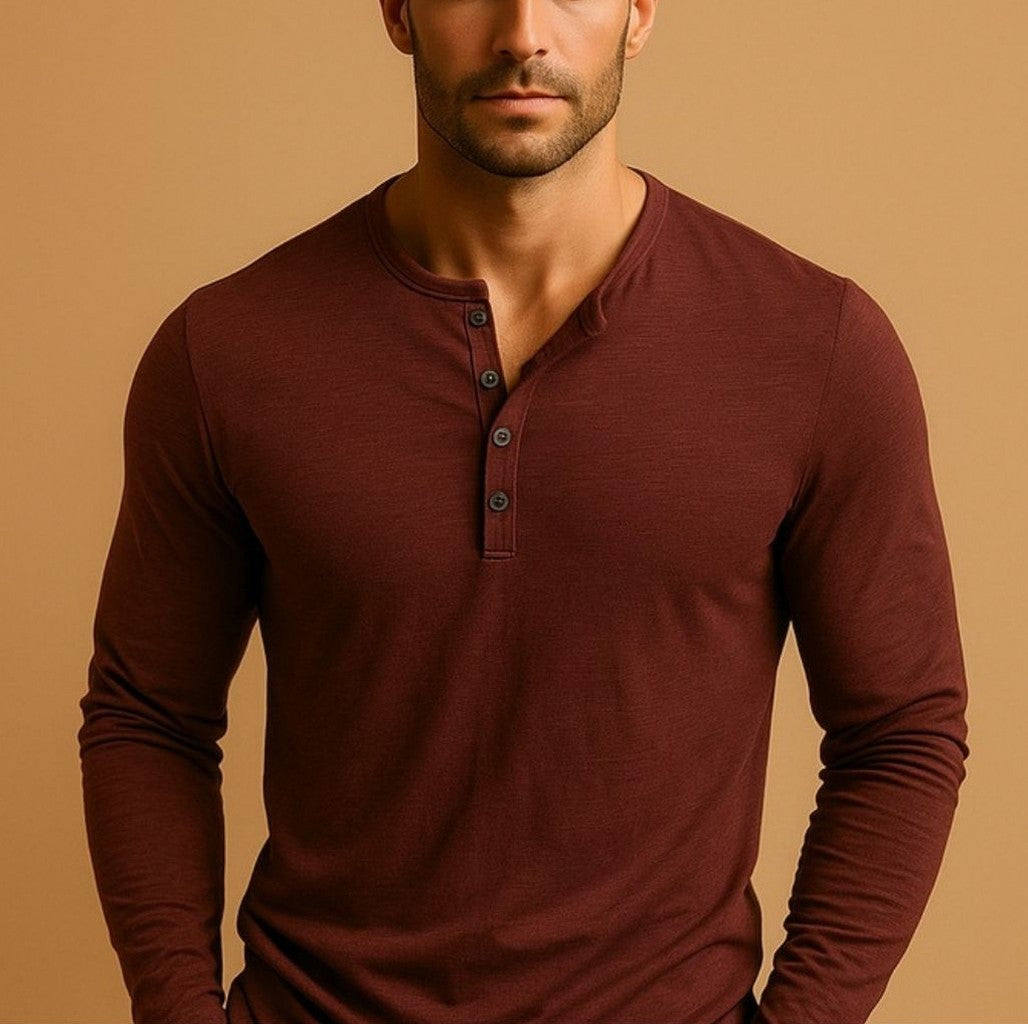 Slim Fit Long Sleeve Henley