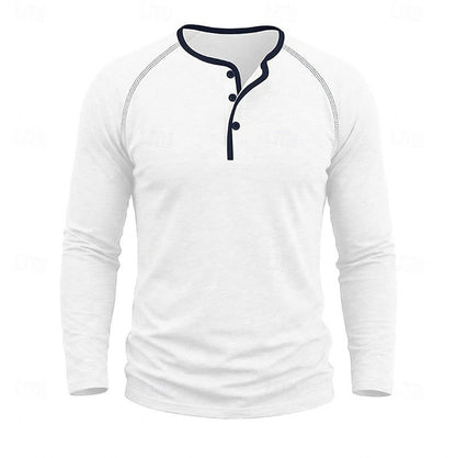 Slim Fit Long Sleeve Henley Shirt