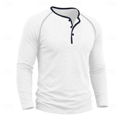 Slim Fit Long Sleeve Henley Shirt