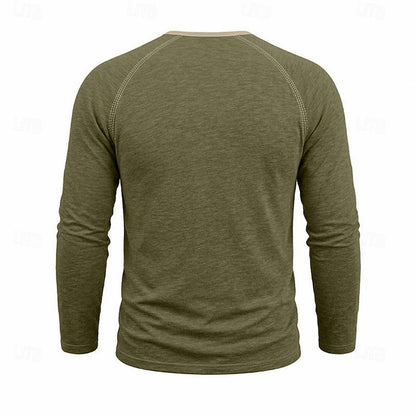 Slim Fit Long Sleeve Henley Shirt