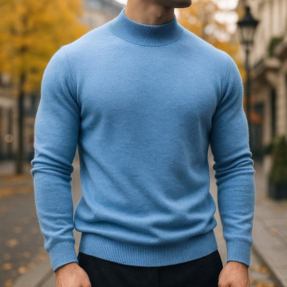 Slim Fit Mock Neck Knit Sweater