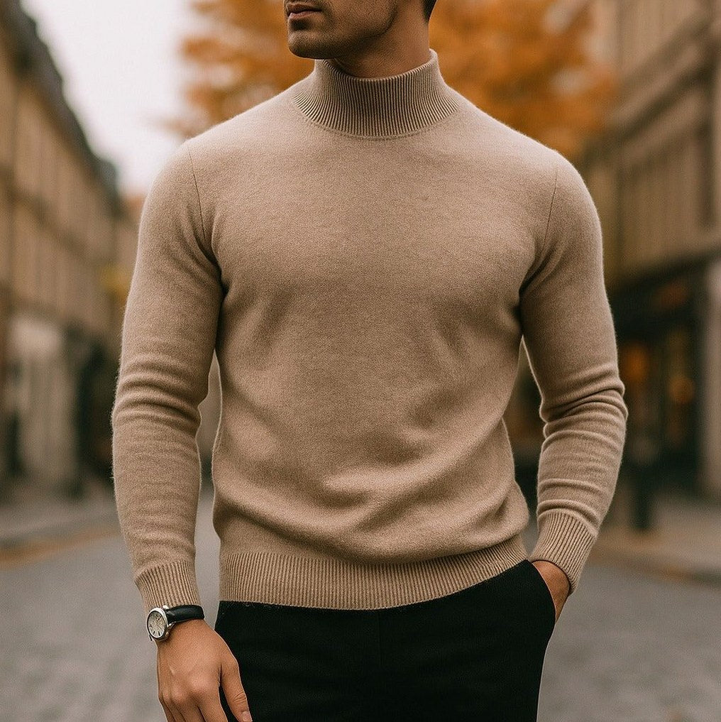 Slim Fit Mock Neck Knit Sweater