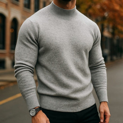 Slim Fit Mock Neck Knit Sweater