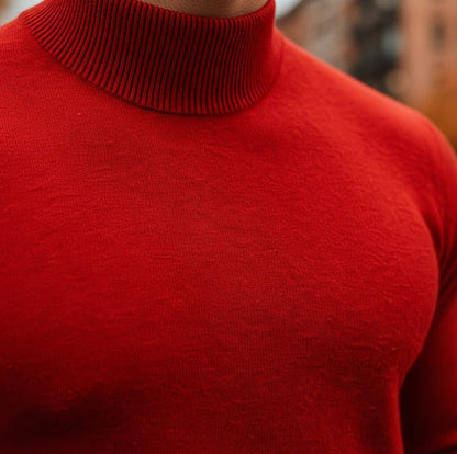 Slim Fit Mock Neck Knit Sweater