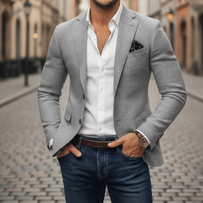 Slim Fit Notch Lapel Blazer