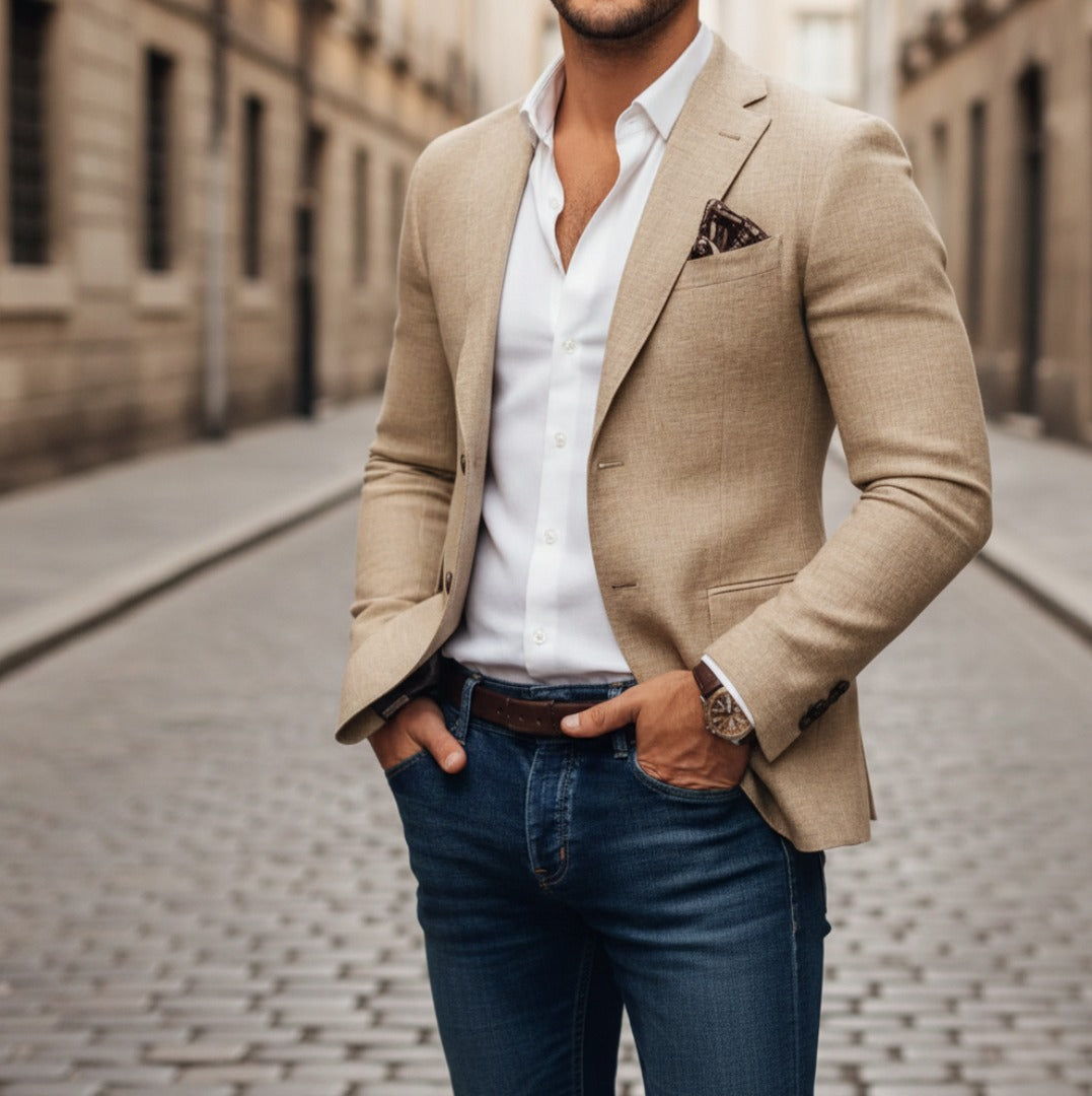 Slim Fit Notch Lapel Blazer