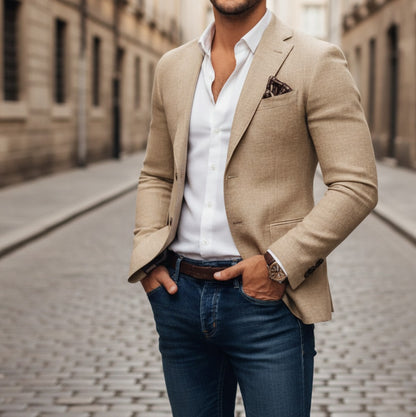 Slim Fit Notch Lapel Blazer