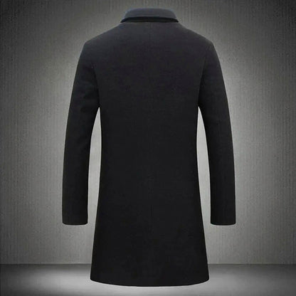 Slim Fit Notch Lapel Overcoat