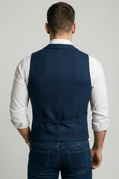 Tweed V Neck Suit Vest