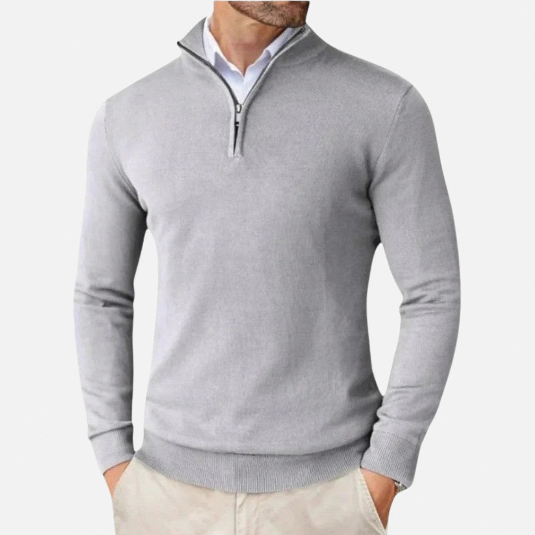 Slim Fit Quarter Zip Sweater