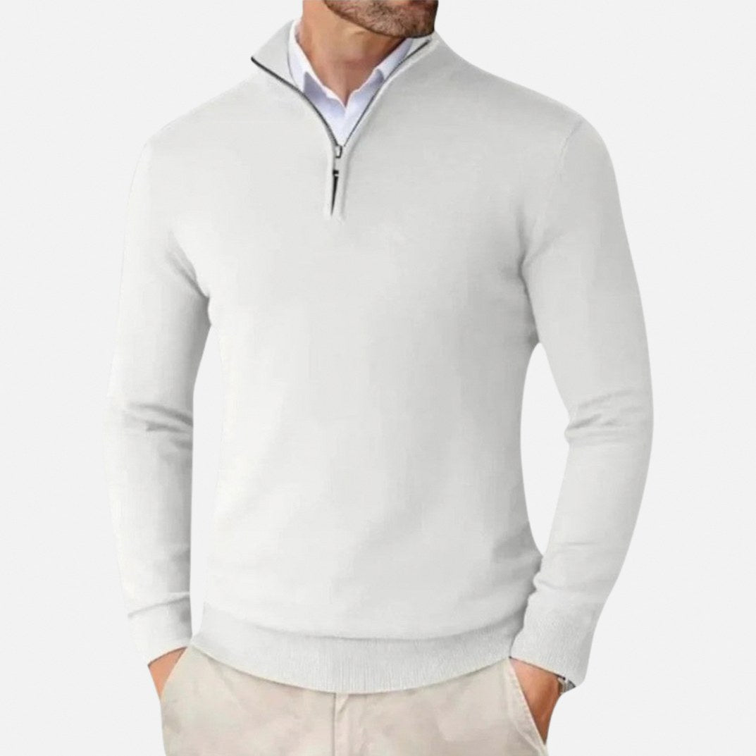 Slim Fit Quarter Zip Sweater