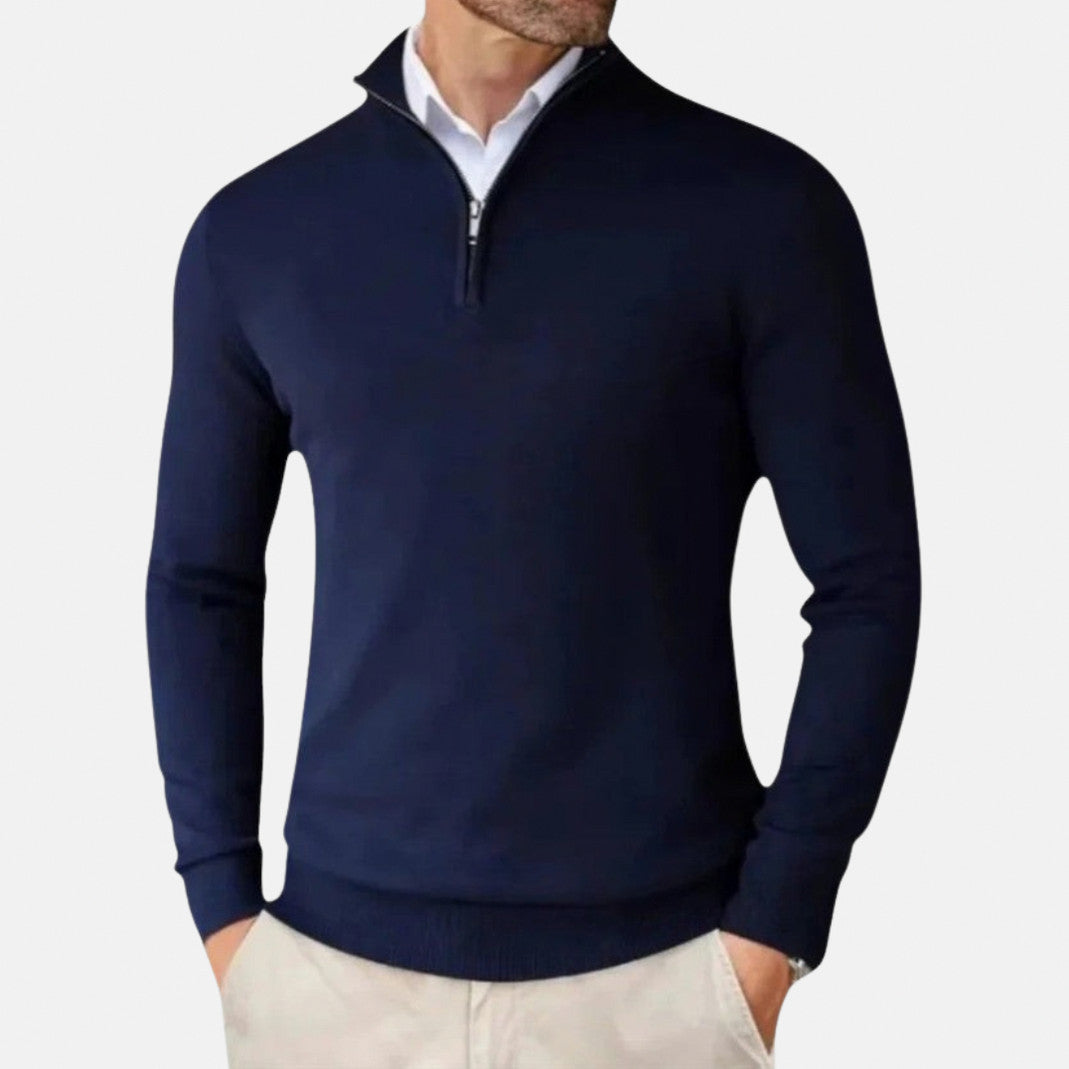 Slim Fit Quarter Zip Sweater
