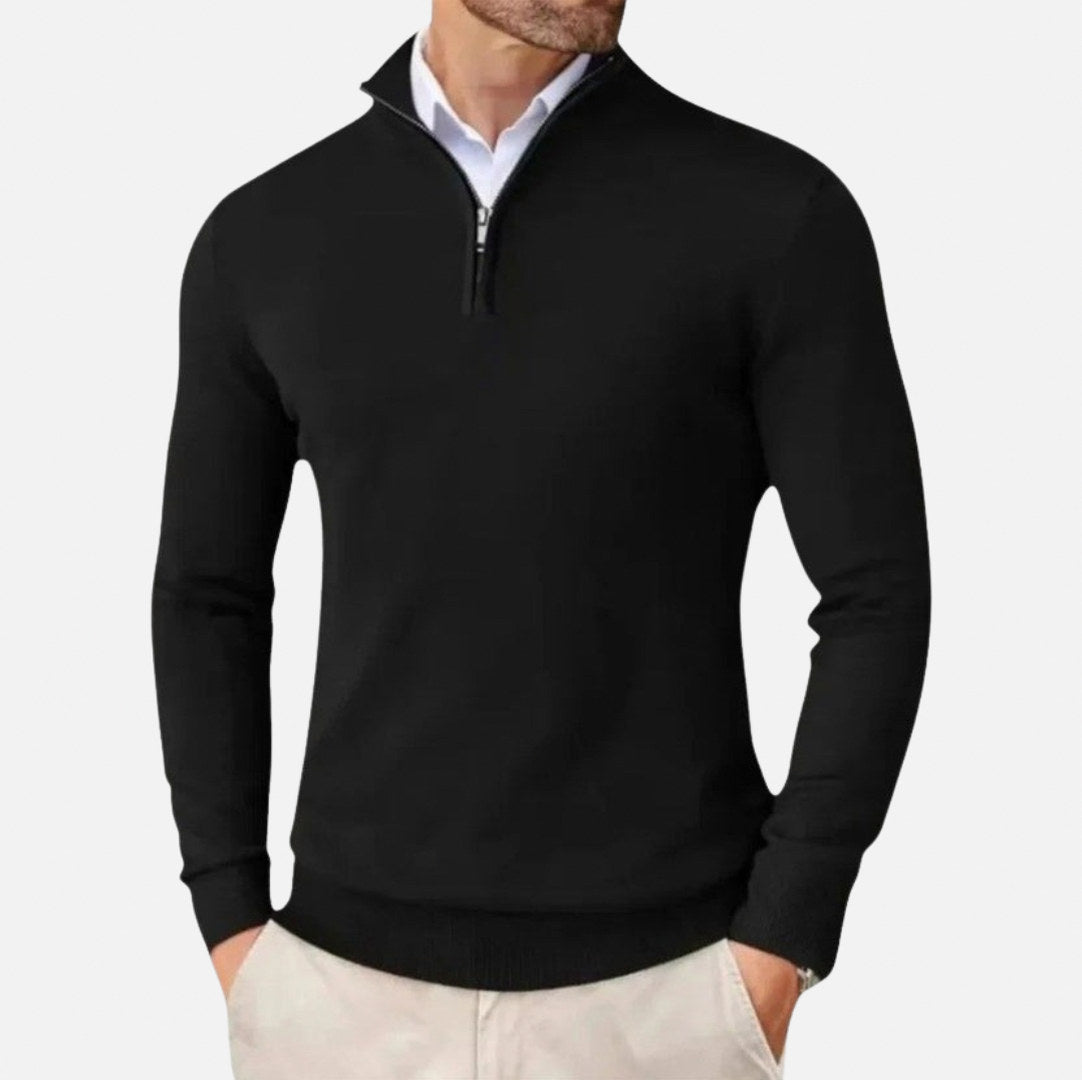 Slim Fit Quarter Zip Sweater