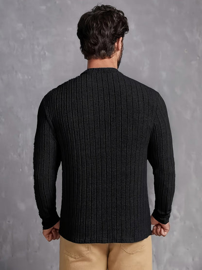 Slim Fit Ribbed Crew Neck Sweater