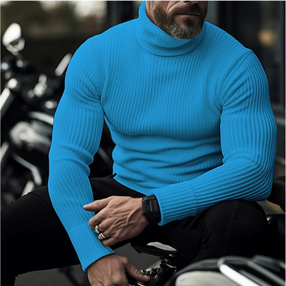 Slim Fit Ribbed Turtleneck Sweater