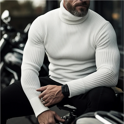 Slim Fit Ribbed Turtleneck Sweater