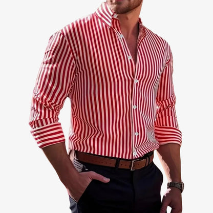 Slim Fit Striped Dress Shirt