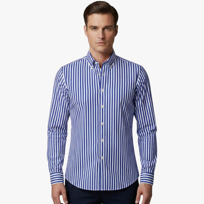 Slim Fit Striped Dress Shirt