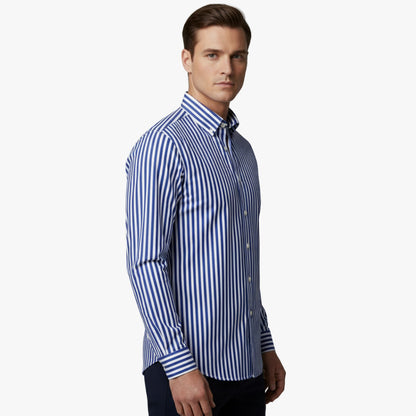 Slim Fit Striped Dress Shirt