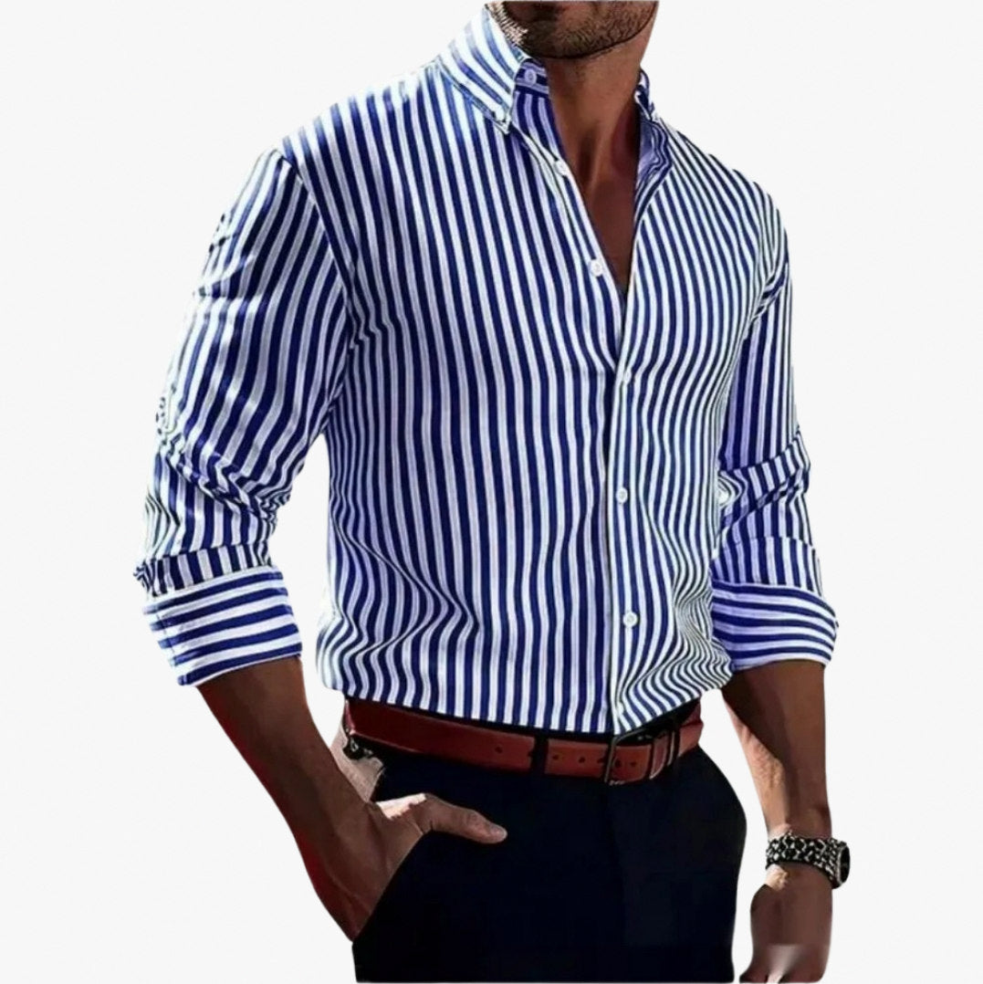 Slim Fit Striped Dress Shirt
