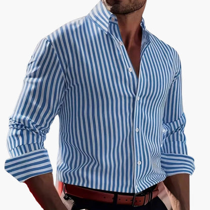Slim Fit Striped Dress Shirt