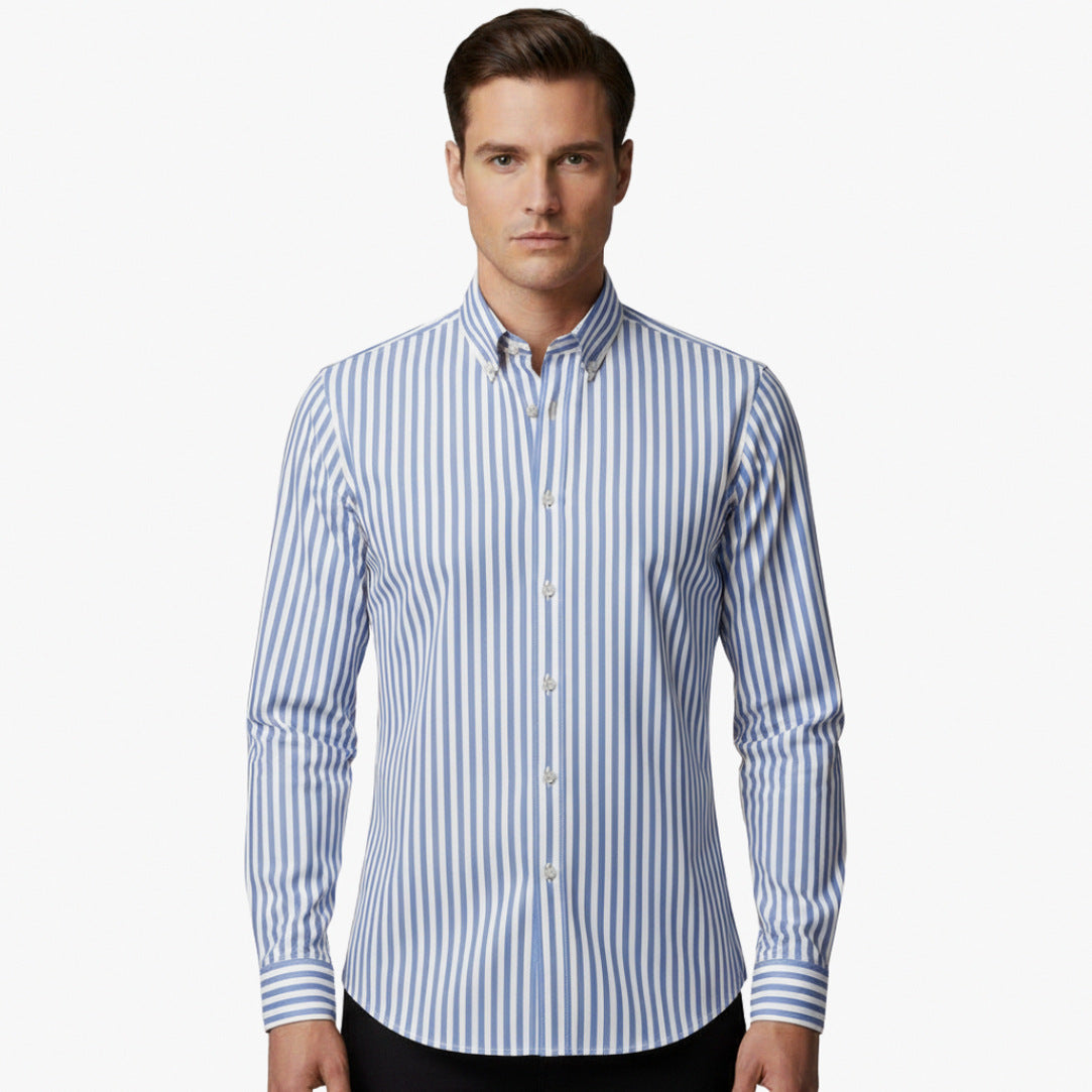 Slim Fit Striped Dress Shirt