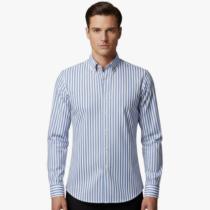 Slim Fit Striped Dress Shirt