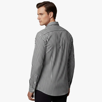 Slim Fit Striped Dress Shirt