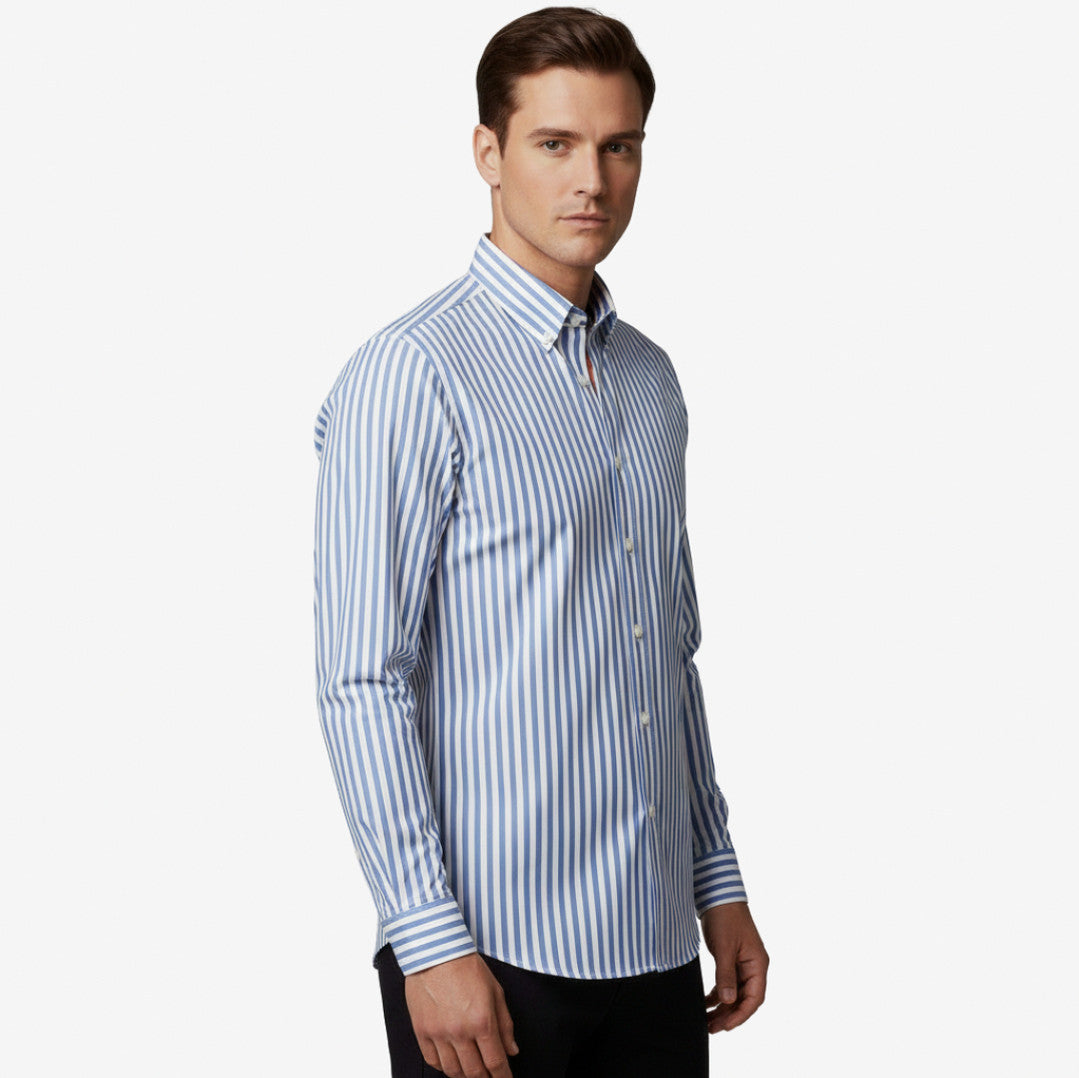Slim Fit Striped Dress Shirt