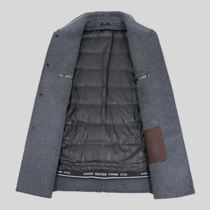 Spread Collar Button Front Overcoat