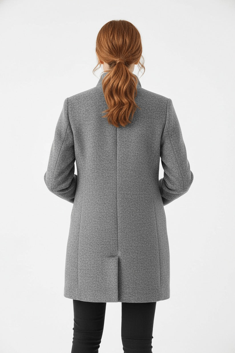 Stand Collar Patch Pocket Coat