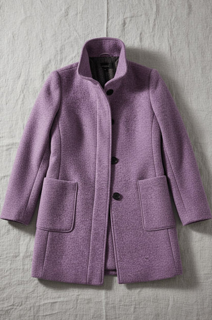 Stand Collar Patch Pocket Coat