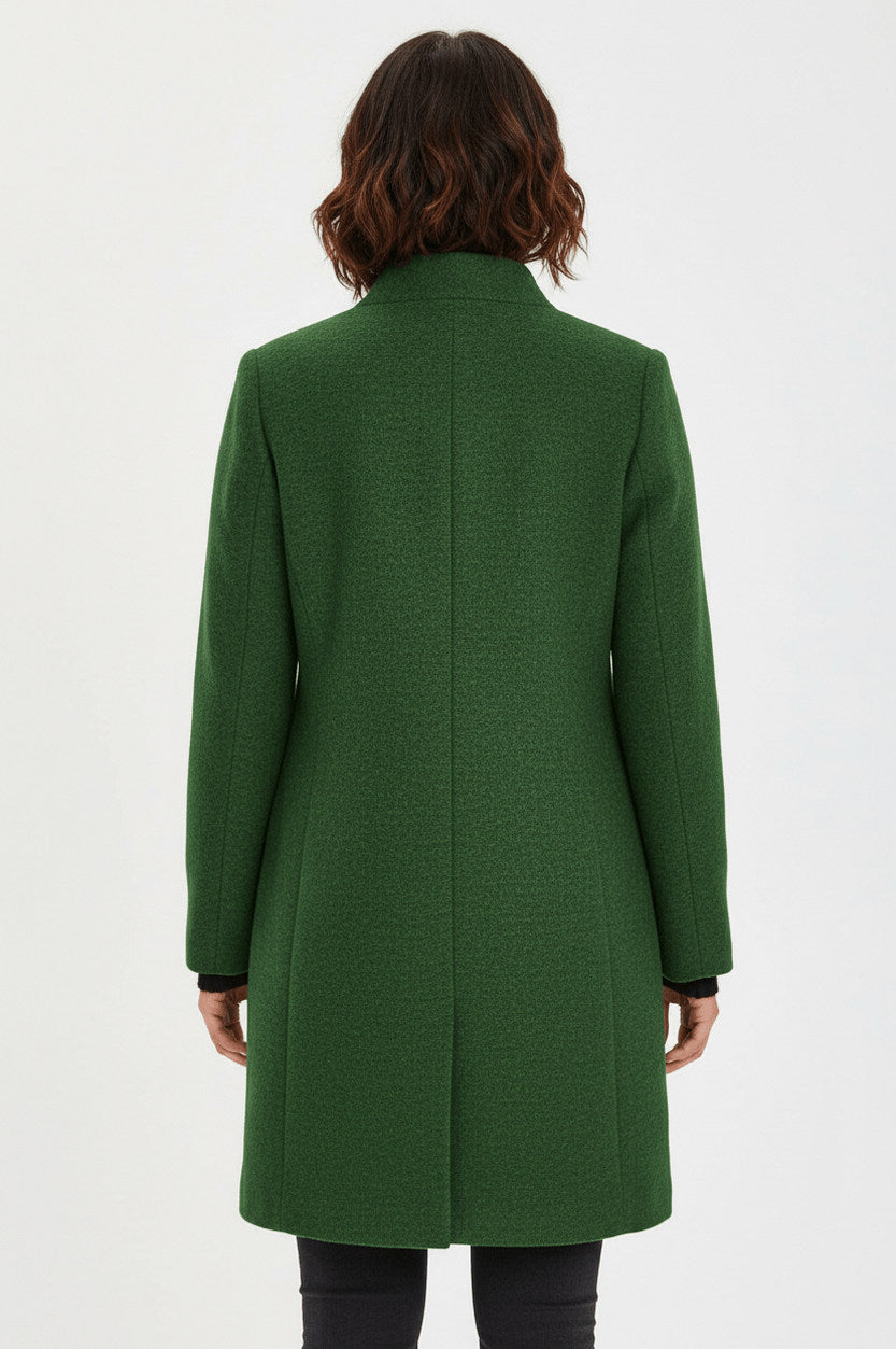 Stand Collar Patch Pocket Coat