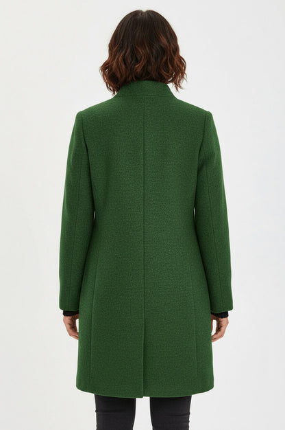 Stand Collar Patch Pocket Coat