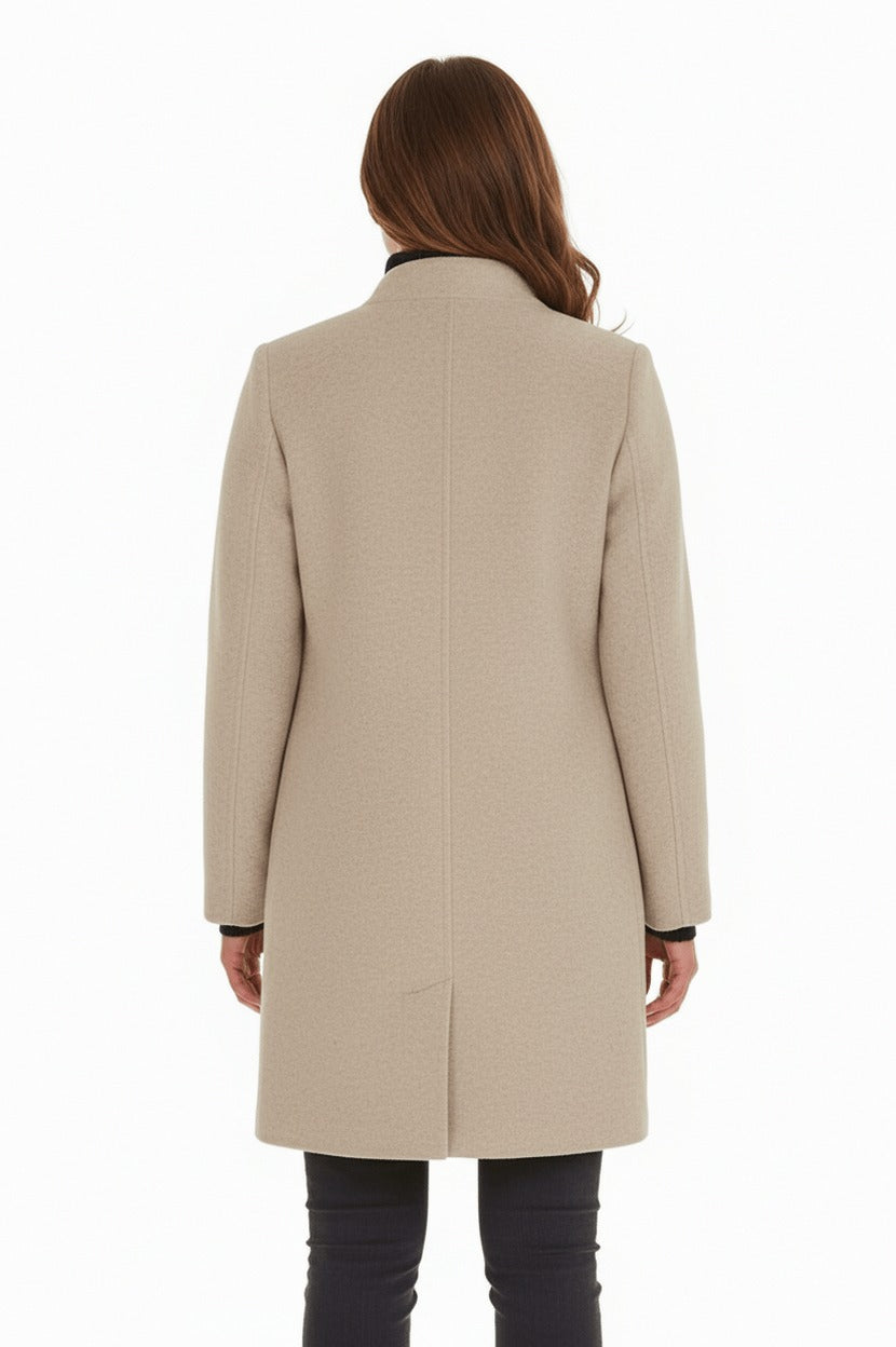 Stand Collar Patch Pocket Coat