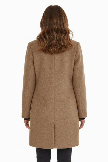 Stand Collar Patch Pocket Coat