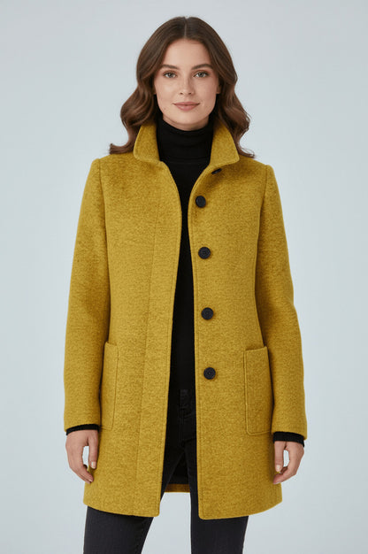 Stand Collar Patch Pocket Coat