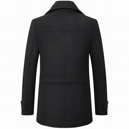 Stand Collar Button Front Overcoat
